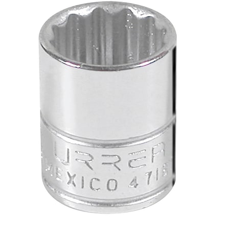 Urrea 1/4"drive, 9/16 in, 12 point SAE socket 4718T